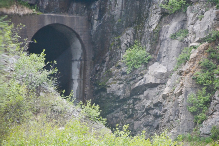 tunnel in mountainside